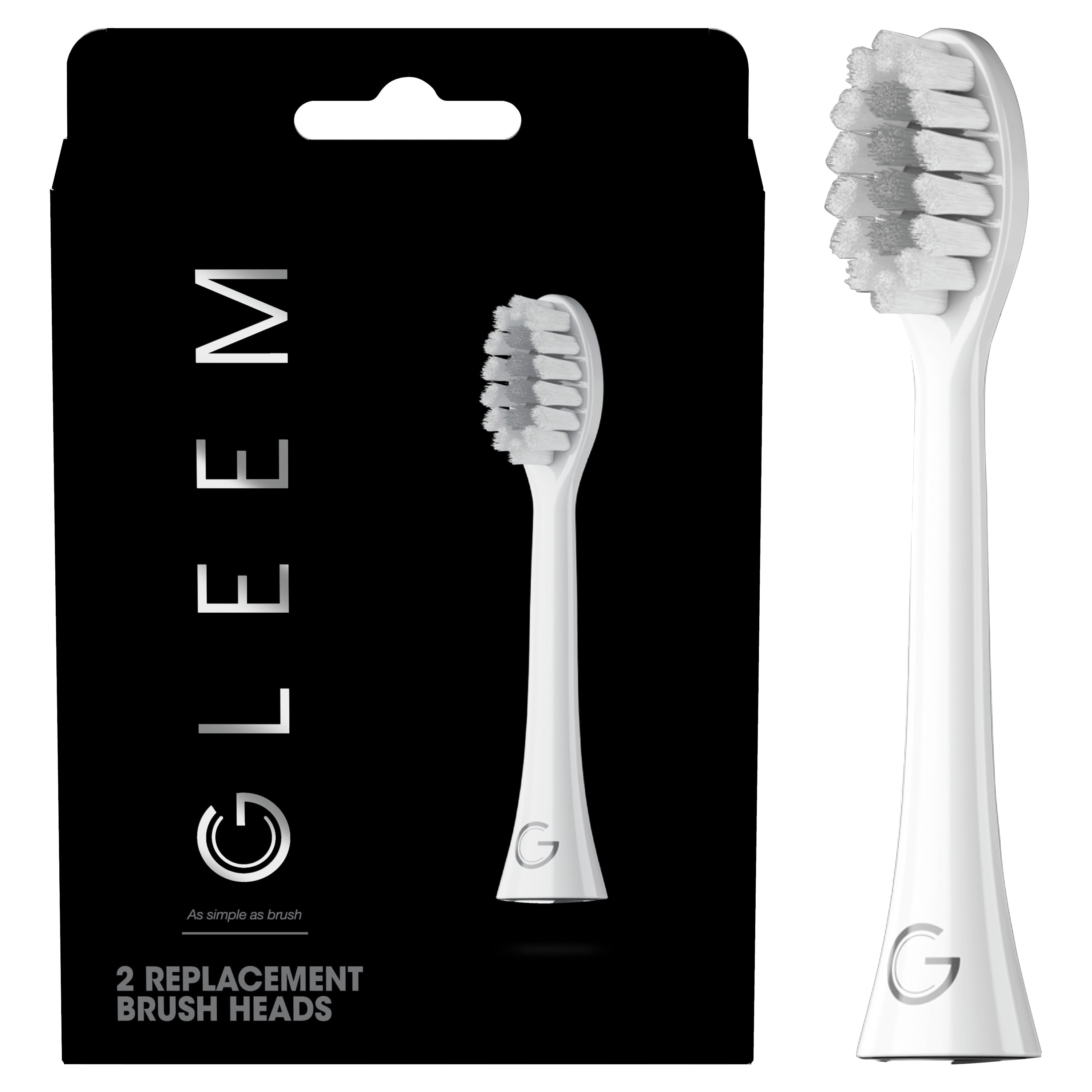 Gleem Electric Toothbrush Replacement Head, Soft, White, 2 Ct - Walmart.com