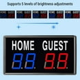 thumbnail image 4 of 4-Digit LED Electronic Score Keeper Scoreboard with Remote for Basketball Ping Pong Table Tennis, 4 of 9