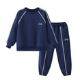 thumbnail image 6 of NAISIBABY Outfit Sets for Girls Long Sleeve Crew Neck Sweatshirt +Pants Fall 2-Piece Set Navy Size 15, 6 of 6