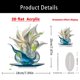 thumbnail image 3 of Crystal 2D Flat Decoration, wall art decor, modern home decor, abstract geometric design, lightweight aluminum frame, 16x20 inch size, for living room, bedroom, office, 3 of 7
