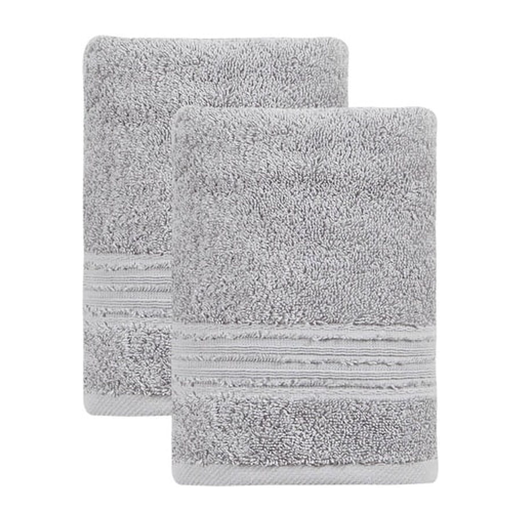 Ozan Premium Home  100% Genuine Turkish Cotton Cascade Hand Towel(Set of 2) Aqua