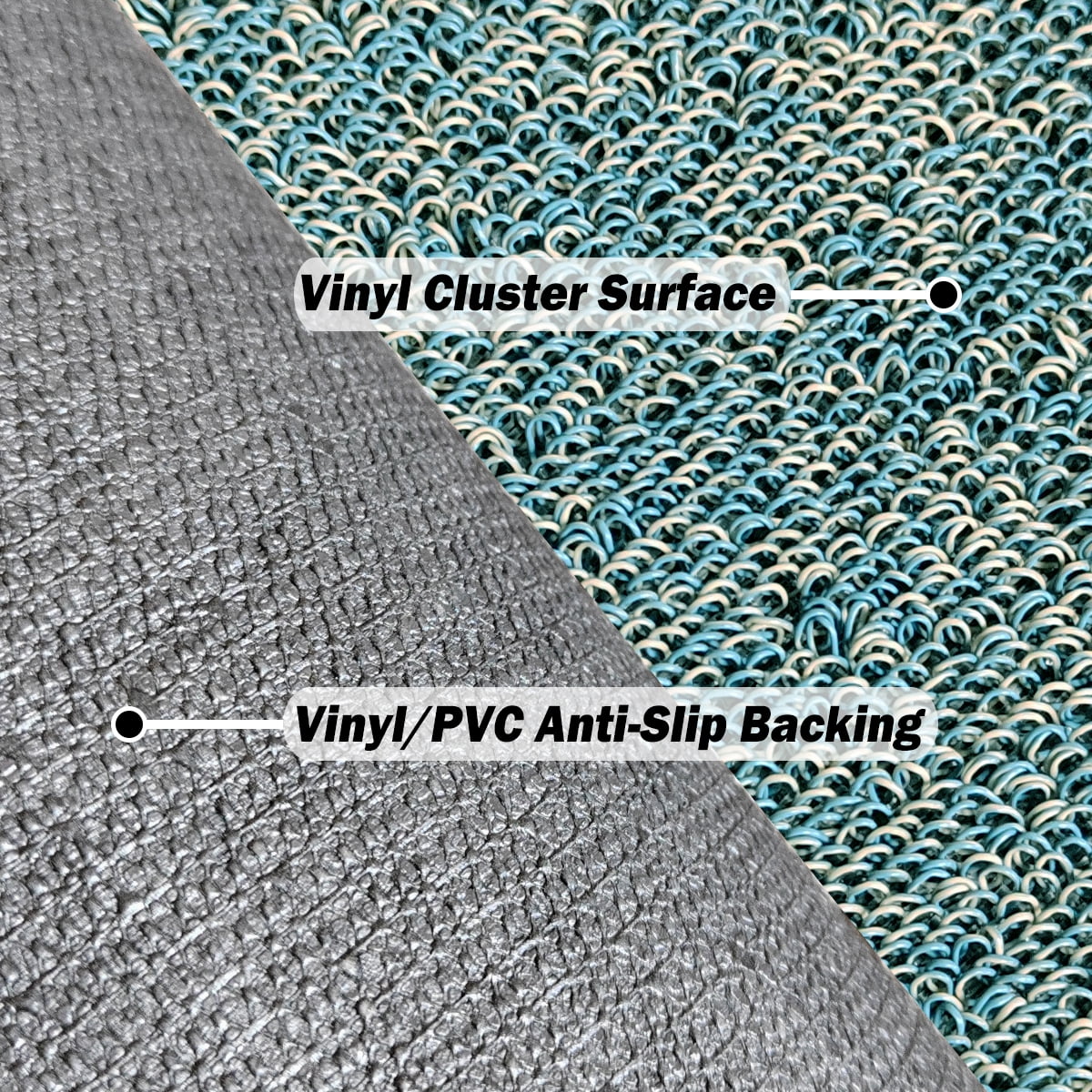 Artnice 17"x29" Front Door Mat Indoor Outdoor Entrance, Non Slip Rubber Backed Welcome Mats, Waterproof Resist Dirt Doormat Entryway Mats, Blue