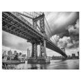 thumbnail image 2 of Manhattan Bridge in Gray Shade - Cityscape Photo Canvas Print, 2 of 3