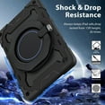 thumbnail image 5 of For Samsung Galaxy Tab A11 Plus 5G 2025/A9 Plus 5G/A9+ 2023 11 Inch with HD Screen Protector & Shoulder Strap,Heavy Duty Military,360°Rotating Stand Case for Kids, 5 of 7