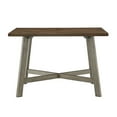 thumbnail image 4 of Weston Home Valence 47.5" 4 - Person X-base Trestle Dining Set, Antique Grey, Rustic Oak Finish, 4 of 11
