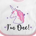 thumbnail image 4 of Inktastic 1st Birthday Unicorn Girls Baby Bib, 4 of 4