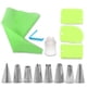 thumbnail image 5 of Naiovety Color aleatorio 14 unids/set boquillas para bolsa de hielo de acero inoxidable cumpleaños aniversario pastel comida pinzas accesorios Verde 2Conjunto, 5 of 6
