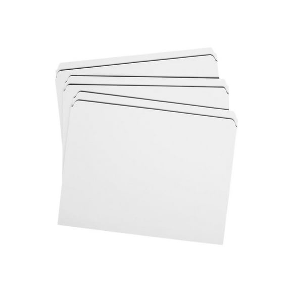 Smead - File folder - for Letter - tabbed - white (pack of 100)