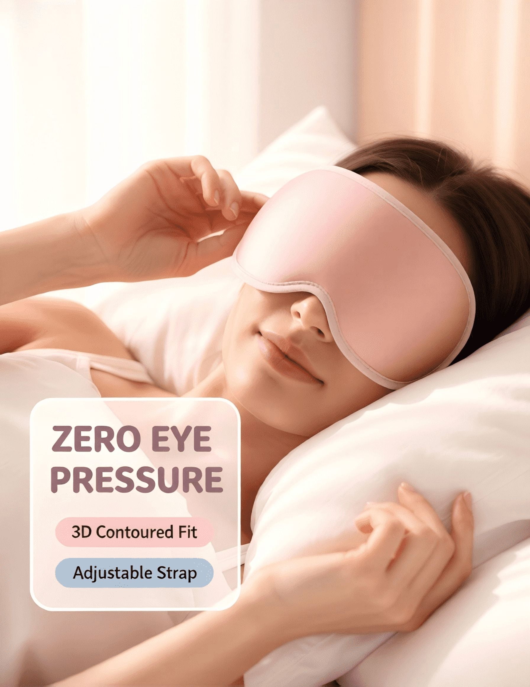 FACEMOON 2 Pack Adult Sleep Mask – Weighted Memory Foam Comfort 99% Light Blocking Zero Pressure Lash Extension Safe for Sleep