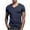 Dark Blue, variant on Mgmyaa Summer Tshirts Thirts for Men Casual Short Sleeve V-neck Classic T-Shirt Pullover Tops