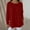 Wine, variant on Qulqfy Tops Women Side Split Tunic Green Crew Neck Waffle Knit Shirts Spring Long Sleeve Fall Shirts Womens Holiday Tops L