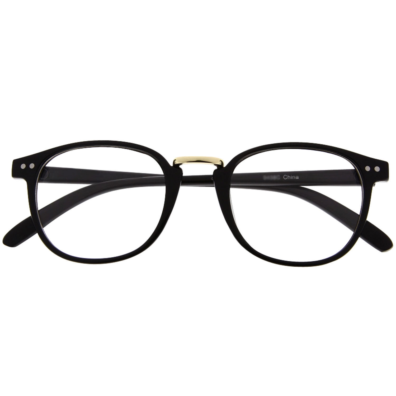 Retro Vintage Style Clear Lens Eye Glasses Hipster Cool Nerd Smart Oval Round