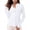 White, variant on Staron Women's Workout Tops Sun Protection 3/4 Sleeve V Neck Shirts Trendy Spring Summer Tees Tunic Blouses Casual Loose Fit with Zipper, Green S
