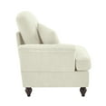 thumbnail image 3 of Newest Multi-Functional Chenille Sofa, Beige White Convertible Single Seater, Includes Movable Pillow, Removable Skirt Creates 2 Styles, for Apartments, 3 of 8