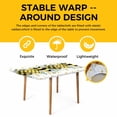 thumbnail image 4 of Summer Bee Love Table Cloths for 6 Foot Rectangle Tables, Daisy Floral Eucalyptus Leaves Rustic Patio Waterproof Elastic Fitted Tablecloths, Washable Rectangular Table Cover for Camping, 4 of 8