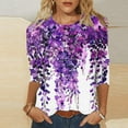 thumbnail image 2 of Virmaxy Womens Blouses Long Sleeve Shirt Women Casual Fashion Solid Color Button T-Shirt Long Sleeves One Shoulder Top Blouse Tops Purple-1 L, 2 of 5