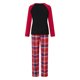 thumbnail image 3 of Pijama navideño familiar blusa estampada de enano de manga larga + traje de pantalones a cuadros de Buffalo ; Mamá-XL, 3 of 5