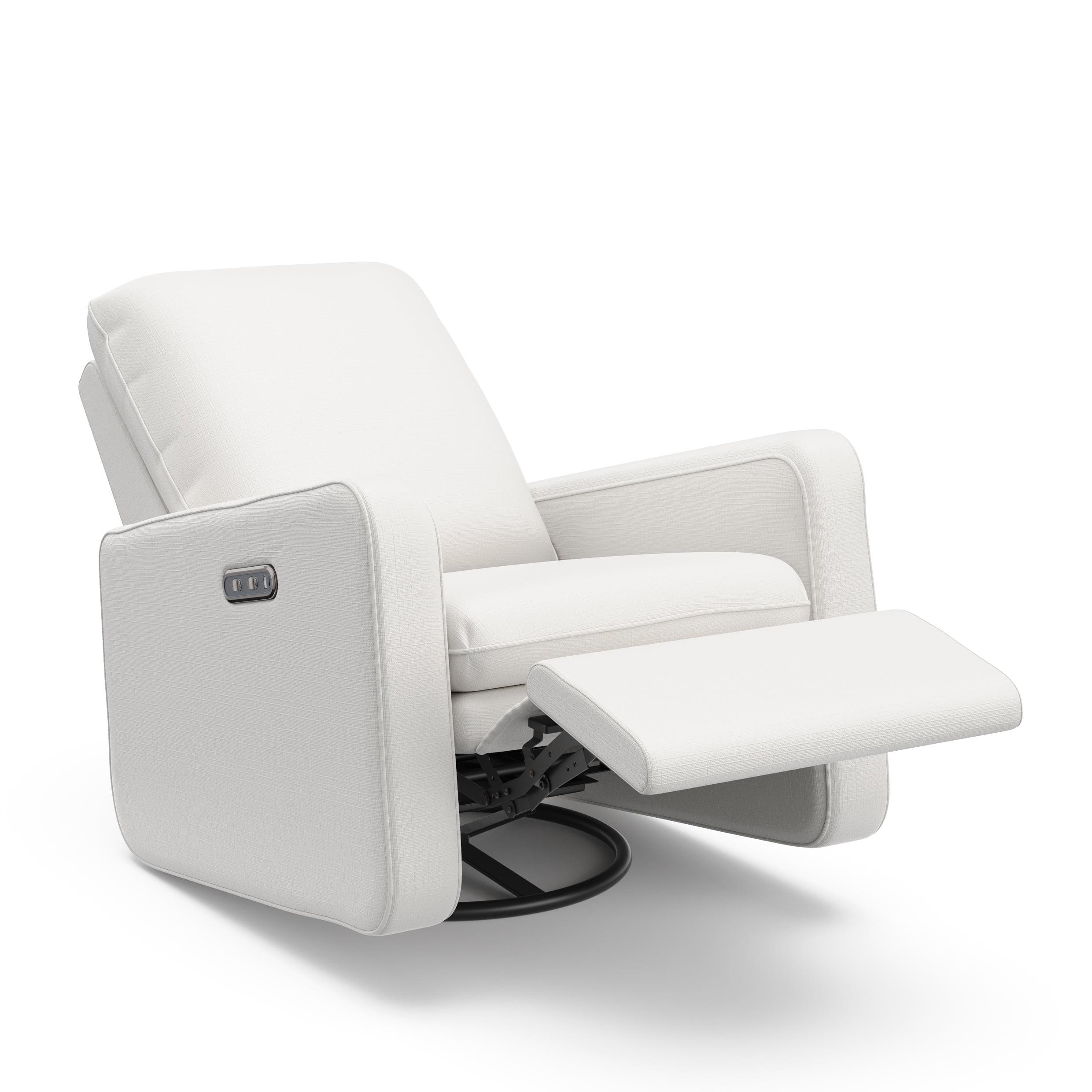 Graco Teddi Infant Power Recliner Swivel Glider with USB, Ivory Basketweave