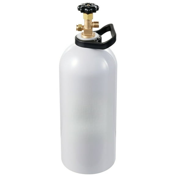 10 lb Aluminum CO2 Tank Cylinder - DOT Approved CGA320 Valve Gas Cylinder for Kegerators, Homebrew Beer, Soda Carbonation & Aquarium Use (New, Lightweight Alloy Construction)