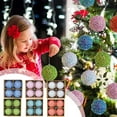 thumbnail image 7 of 4Set Christmas Decorations,Sequined Glitter Christmas Balls,Shatterproof Foam Holiday Decor for Christmas Tree Thanksgiving Wedding Party Birthday Decor,3.14in,Blue, 7 of 7