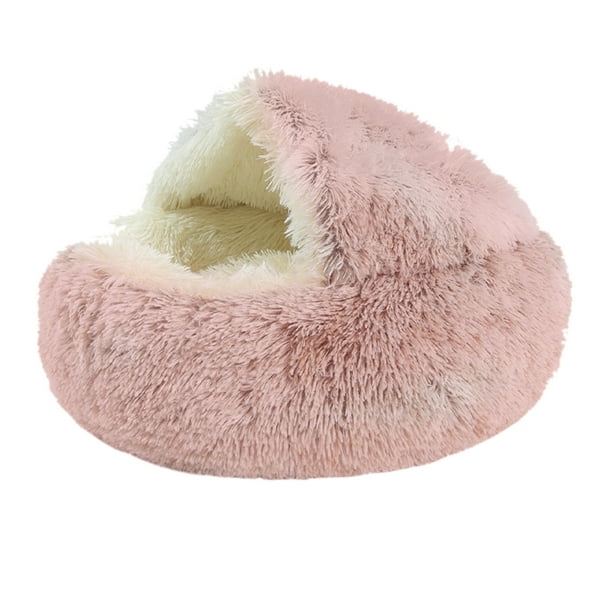 Sywqhk Suave felpa cama para mascotas perrera invierno cálido perro cachorro dormir cojín (rosa S) Sywqhk Para estrenar