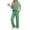 Green, variant on Lounge Sets for Women Ribbed Pajama Set Short Sleeve Top and Long Pants Set with Pockets Sleep Set