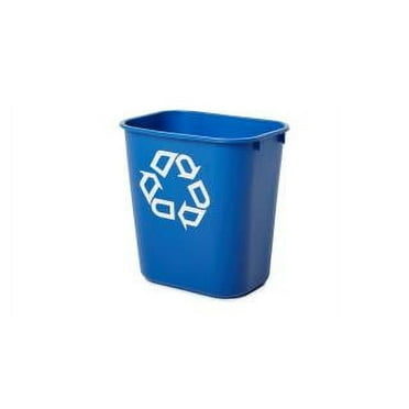 Rubbermaid Commercial Products FG295773BLUE Deskside Recycling Container, 10 Gallon/41 QT, Blue