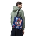 thumbnail image 3 of Patriotic Alaskan Malamute Celebrates 4th of July All Over Print 3D Canvas Tote Bag Alaska Mal Dog Lovers Gifts Reusable Handbag - 02009, 3 of 5