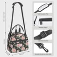 thumbnail image 2 of Naloa Rose Flowers Print Lunch Bag for Women & Men Insulated Lunch Box or Cooler Lunch Tote Bags for Work, Travel, Outdoor, 2 of 5