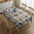 thumbnail image 2 of Cute Pitbull Terriers Dog and Flower Rectangle Tablecloth 60"x84",Waterproof Polyester Rectangle Table Cloth, Wipeable Spillproof Polyester Tablecloth for Dining, Camping, Indoor and Outdoor, 2 of 5