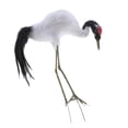thumbnail image 1 of Figura de grulla de corona roja artificial, realista, para decoración del hogar y el jardín. Head Drop, 1 of 9