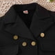 thumbnail image 2 of Chaqueta Elegante Verano para niñas pequeñas, traje de manga corta de Color sólido, chaqueta, vestido con tirantes, conjunto de trajes de dos piezas para niños, ropa,blazer moda（Negro， 3-4 años), 2 of 5