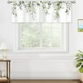 thumbnail image 2 of Sage Green Eucalyptus Leavses Valances Kitchen Curtains Watercolor Floral Flower Plants Botanical Farmhouse for Women Ptetty Bedroom Living Room Treatment Tier Fabric 1 Panel 52Wx18H Inch, 2 of 6