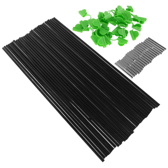 PTOOTP Greenhouse Hoops Set with Black Fiber Sticks, Plastic Garden Tunnel Hoops for Plant and Easy Setup