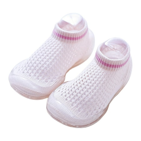 Rhuody Baby Boy Shoes Sneakers Children Floor Socks Socks And Girls Non Slip Rubber Shoes Classic Shoes Pink 12-18 Months