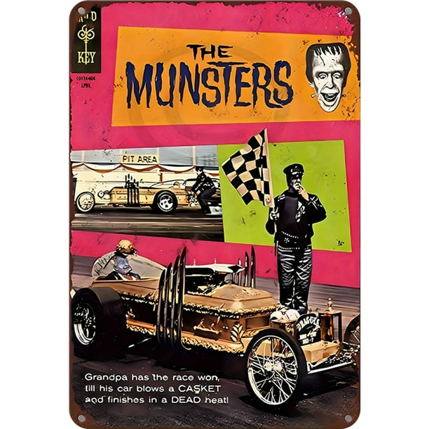 Chapa Metal Munsters Pintura Hierro Rectangular Pared para El Y Bar 30x40cm