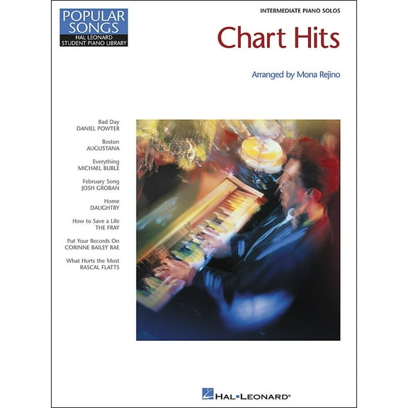 Hal Leonard Chart Hits Intermediate Piano Solos Popular Songs Hal Leonard Student Piano Library by Mona Rejino