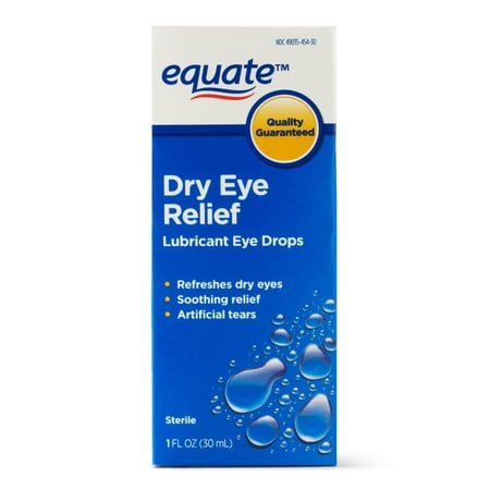 Equate Dry Eye Relief Lubricant Eye Drops Liquid, 1 (Best Eye Drops For Dry Eyes Uk)