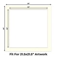 thumbnail image 2 of Cream Linen Picture Frame Mat for 26x26 Frames - Fits 22x22 Photos - 1 Mat, 2 of 7