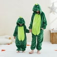 thumbnail image 2 of TFEOQRY Children Boys Girls Fleece Jumpsuit Soft Rompers Cute animal Romper Long Sleeve Hooded Jumpsuit Cute Flannel Clothes Green-3, 2 of 9