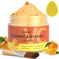 thumbnail image 1 of Mascarilla de arcilla con vitamina C y cúrcuma RIHAKO | Mascarilla de arcilla facial de limpieza profunda para manchas oscuras Piel opaca Refina los poros y controla el aceite Eliminador de manchas os, 1 of 5
