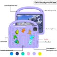 thumbnail image 4 of ELEHOLD Case for Apple iPad 10th Gen, Fun Animal Design EVA Durable Case with Handle & Stand & Strap, Easy Carry for Children,Purple, 4 of 9