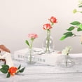 thumbnail image 2 of Floreros de vidrio, juego de 6 floreros verdes para flores, floreros pequeños a granel para centros de mesa de bodas, arreglos florales, sala de estar y decoración del hogar, 2 of 5