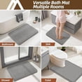thumbnail image 5 of Extra Thick Bath Rugs for Bathroom - Anti-Slip Bath Mats Soft Plush Yarn Shaggy 100% Strong Mirco Polyeste Mat Living Room Bedroom Mat Floor Water Absorbent(Grey,16x24 - Inches), 5 of 8
