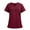 589#Wine, variant on White Women's Anti-Wrinkle V-Neck Scrubs – Tailored Fit with 3 Pockets for Healthcare Jobs S