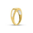 thumbnail image 4 of Mia Diamonds 14kt Two-tone Gold Mens Princess Diamond Ribbed Cluster Ring 1/4 Cttw, 4 of 4