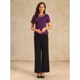 thumbnail image 3 of DARING DIVA Women's Elegant Women's Sparkly Blouse with Rhinestones 2XL Purple, 3 of 7