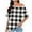 Black, variant on T-shirts for Women Loose Fit Comfy Checkerboard Print Boat Neck Basic Tops Graphic Tees Trendy