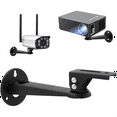thumbnail image 2 of Mini Projector Wall Mount Universal Metal Projection Rotatable 360° Bracket Holder for YG400 RD805 Camera CCTV IP Camera, 2 of 8