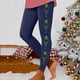 thumbnail image 1 of MKLEKYY Conjunto deportivo para mujer Leggings para entrenamiento, leggings con estampado navideño, pantalones de bloques de color, leggings elásticos suaves 3764, 1 of 4